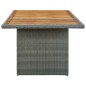 vidaXL Set comedor jardín 7 pzas y cojines ratán sintético gris claro vidaXL Set comedor jardín 7 pzas y cojines ratán sintético gris claro