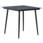 vidaXL Set de comedor de jardín de 5 piezas PVC ratán negro vidaXL Set de comedor de jardín de 5 piezas PVC ratán negro