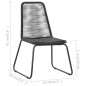 vidaXL Set de comedor de jardín de 5 piezas PVC ratán negro vidaXL Set de comedor de jardín de 5 piezas PVC ratán negro