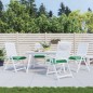vidaXL Cojines de silla de jardín 4 uds tela verde 40x40x7 cm vidaXL Cojines de silla de jardín 4 uds tela verde 40x40x7 cm