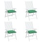 vidaXL Cojines de silla de jardín 4 uds tela verde 40x40x7 cm vidaXL Cojines de silla de jardín 4 uds tela verde 40x40x7 cm