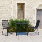 vidaXL Juego de comedor para jardín 3 piezas ratán sintético y vidrio vidaXL Juego de comedor para jardín 3 piezas ratán sintético y vidrio