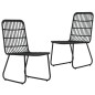 vidaXL Juego de comedor para jardín 3 piezas ratán sintético y vidrio vidaXL Juego de comedor para jardín 3 piezas ratán sintético y vidrio