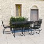 vidaXL Juego de comedor para jardín 9 piezas ratán sintético y vidrio vidaXL Juego de comedor para jardín 9 piezas ratán sintético y vidrio