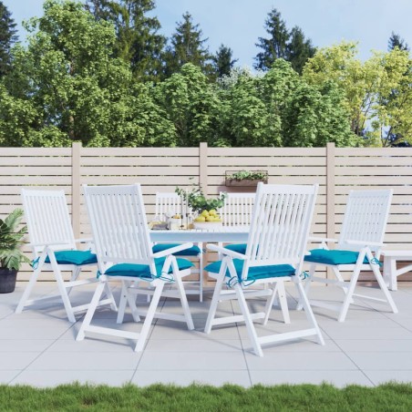 vidaXL Cojines de silla de jardín 6 uds tela Oxford azul 50x50x7 cm