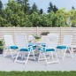 vidaXL Cojines de silla de jardín 6 uds tela Oxford azul 50x50x7 cm