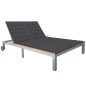 vidaXL Tumbona 2 personas con cojín madera maciza de acacia y acero vidaXL Tumbona 2 personas con cojín madera maciza de acacia y acero