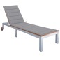 vidaXL Tumbona con cojín madera maciza de acacia y acero galvanizado vidaXL Tumbona con cojín madera maciza de acacia y acero galvanizado