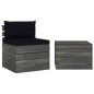 vidaXL Muebles de jardín de palets 2 piezas cojines madera maciza pino vidaXL Muebles de jardín de palets 2 piezas cojines madera maciza pino