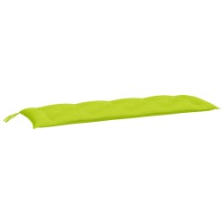 vidaXL Cojín de banco de jardín tela Oxford verde claro 150x50x7 cm