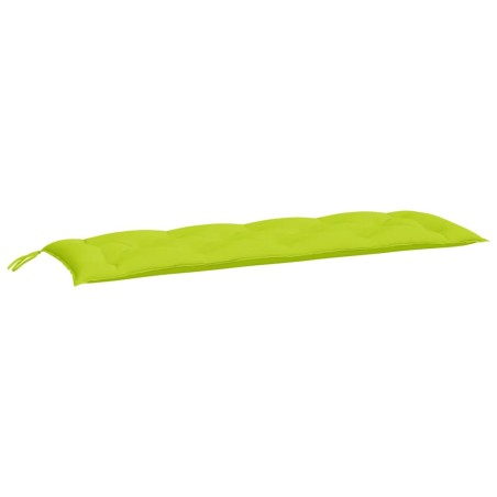 vidaXL Cojín de banco de jardín tela Oxford verde claro 150x50x7 cm