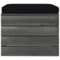 vidaXL Otomanas de palets de jardín 2 pzas cojines madera maciza pino