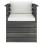 vidaXL Sillón de jardín con cojines madera de pino vidaXL Sillón de jardín con cojines madera de pino
