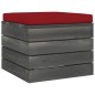 vidaXL Otomanas de palets de jardín 2 pzas cojines madera maciza pino vidaXL Otomanas de palets de jardín 2 pzas cojines madera maciza pino