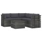 vidaXL Muebles de palets de jardín 6 piezas cojines madera maciza pino vidaXL Muebles de palets de jardín 6 piezas cojines madera maciza pino