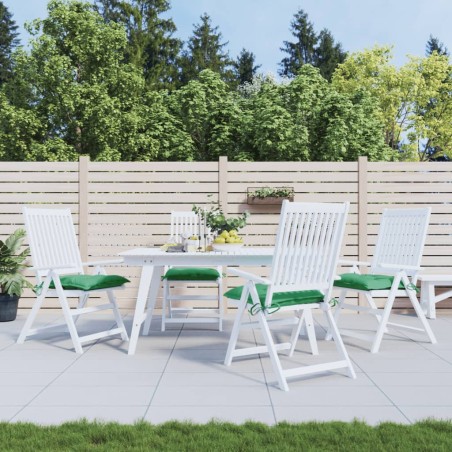 vidaXL Cojines de silla de jardín 4 uds tela Oxford verde 50x50x7 cm
