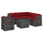 vidaXL Muebles de palets de jardín 7 piezas cojines madera de pino vidaXL Muebles de palets de jardín 7 piezas cojines madera de pino
