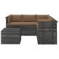 vidaXL Muebles de palets para jardín 6 pzas cojines madera maciza pino vidaXL Muebles de palets para jardín 6 pzas cojines madera maciza pino