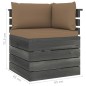 vidaXL Muebles de palets para jardín 6 pzas cojines madera maciza pino vidaXL Muebles de palets para jardín 6 pzas cojines madera maciza pino