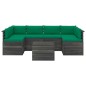 vidaXL Muebles de palets para jardín 7 pzas cojines madera maciza pino vidaXL Muebles de palets para jardín 7 pzas cojines madera maciza pino