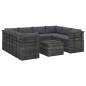 vidaXL Muebles de palets para jardín 9 pzas cojines madera maciza pino vidaXL Muebles de palets para jardín 9 pzas cojines madera maciza pino