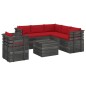 vidaXL Muebles de palets de jardín 7 piezas cojines madera maciza pino vidaXL Muebles de palets de jardín 7 piezas cojines madera maciza pino
