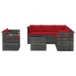 vidaXL Muebles de palets de jardín 7 piezas cojines madera maciza pino vidaXL Muebles de palets de jardín 7 piezas cojines madera maciza pino