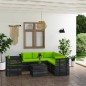 vidaXL Muebles de palets de jardín 7 piezas cojines madera maciza pino vidaXL Muebles de palets de jardín 7 piezas cojines madera maciza pino