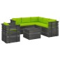 vidaXL Muebles de palets de jardín 7 piezas cojines madera maciza pino vidaXL Muebles de palets de jardín 7 piezas cojines madera maciza pino