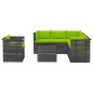 vidaXL Muebles de palets de jardín 7 piezas cojines madera maciza pino vidaXL Muebles de palets de jardín 7 piezas cojines madera maciza pino