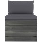 vidaXL Muebles de palets para jardín 7 pzas cojines madera maciza pino