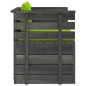 vidaXL Muebles de palets de jardín 7 piezas cojines madera maciza pino vidaXL Muebles de palets de jardín 7 piezas cojines madera maciza pino