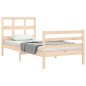 vidaXL Estructura de cama individual con cabecero madera maciza vidaXL Estructura de cama individual con cabecero madera maciza