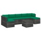 vidaXL Muebles de palets para jardín 8 pzas cojines madera maciza pino vidaXL Muebles de palets para jardín 8 pzas cojines madera maciza pino