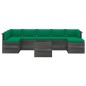 vidaXL Muebles de palets para jardín 8 pzas cojines madera maciza pino vidaXL Muebles de palets para jardín 8 pzas cojines madera maciza pino