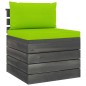 vidaXL Muebles de palets para jardín 9 pzas cojines madera maciza pino