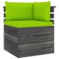 vidaXL Muebles de palets para jardín 9 pzas cojines madera maciza pino