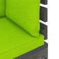 vidaXL Muebles de palets para jardín 9 pzas cojines madera maciza pino