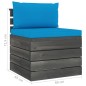 vidaXL Muebles de palets de jardín 7 piezas cojines madera maciza pino vidaXL Muebles de palets de jardín 7 piezas cojines madera maciza pino
