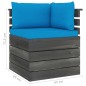 vidaXL Muebles de palets de jardín 7 piezas cojines madera maciza pino vidaXL Muebles de palets de jardín 7 piezas cojines madera maciza pino