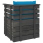 vidaXL Muebles de palets de jardín 7 piezas cojines madera maciza pino vidaXL Muebles de palets de jardín 7 piezas cojines madera maciza pino