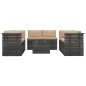 vidaXL Muebles de palets para jardín 9 pzas cojines madera maciza pino vidaXL Muebles de palets para jardín 9 pzas cojines madera maciza pino