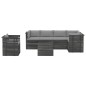 vidaXL Muebles de palets para jardín 7 pzas cojines madera maciza pino vidaXL Muebles de palets para jardín 7 pzas cojines madera maciza pino