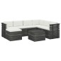 vidaXL Muebles de palets para jardín 8 pzas cojines madera maciza pino vidaXL Muebles de palets para jardín 8 pzas cojines madera maciza pino