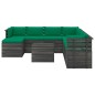 vidaXL Muebles de palets de jardín 9 piezas cojines madera maciza pino vidaXL Muebles de palets de jardín 9 piezas cojines madera maciza pino