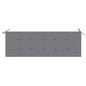vidaXL Banco Batavia madera maciza de teca con cojín gris 150 cm vidaXL Banco Batavia madera maciza de teca con cojín gris 150 cm