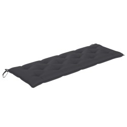 vidaXL Banco Batavia madera maciza teca con cojín gris antracita 150cm