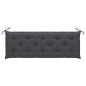 vidaXL Banco Batavia madera maciza teca con cojín gris antracita 150cm vidaXL Banco Batavia madera maciza teca con cojín gris antracita 150cm
