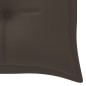 vidaXL Banco Batavia madera maciza de teca con cojín gris taupe 150 cm vidaXL Banco Batavia madera maciza de teca con cojín gris taupe 150 cm