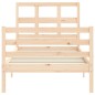 vidaXL Estructura de cama individual con cabecero madera maciza vidaXL Estructura de cama individual con cabecero madera maciza